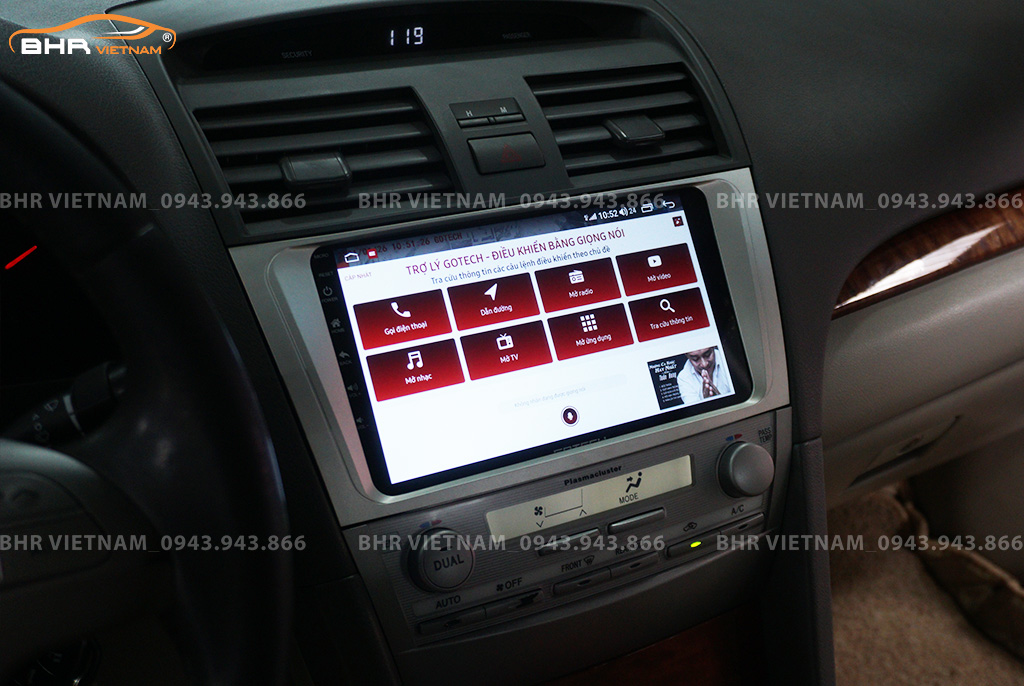 Điều khiển bằng giọng nói thông minh màn hình Gotech GT8 Toyota Camry 2006 - 2011