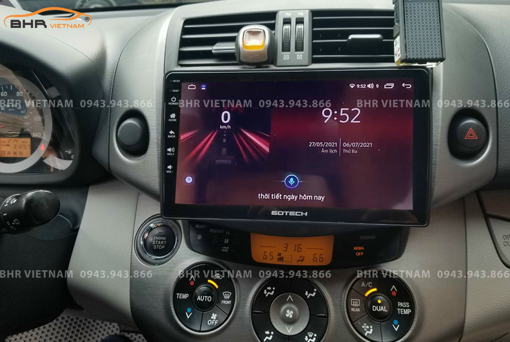 Điều khiển bằng giọng nói thông minh màn hình Gotech GT8 Toyota Rav4 2005 - 2012