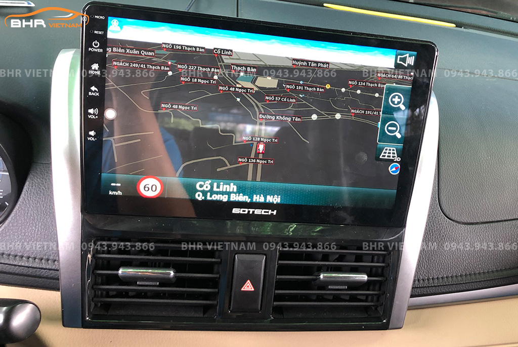 Màn hình Gotech GT8 Toyota Vios 2014 - 2018 tích hợp bản đồ chỉ đường thông minh Vietmap, Navitel, Googlemap 
