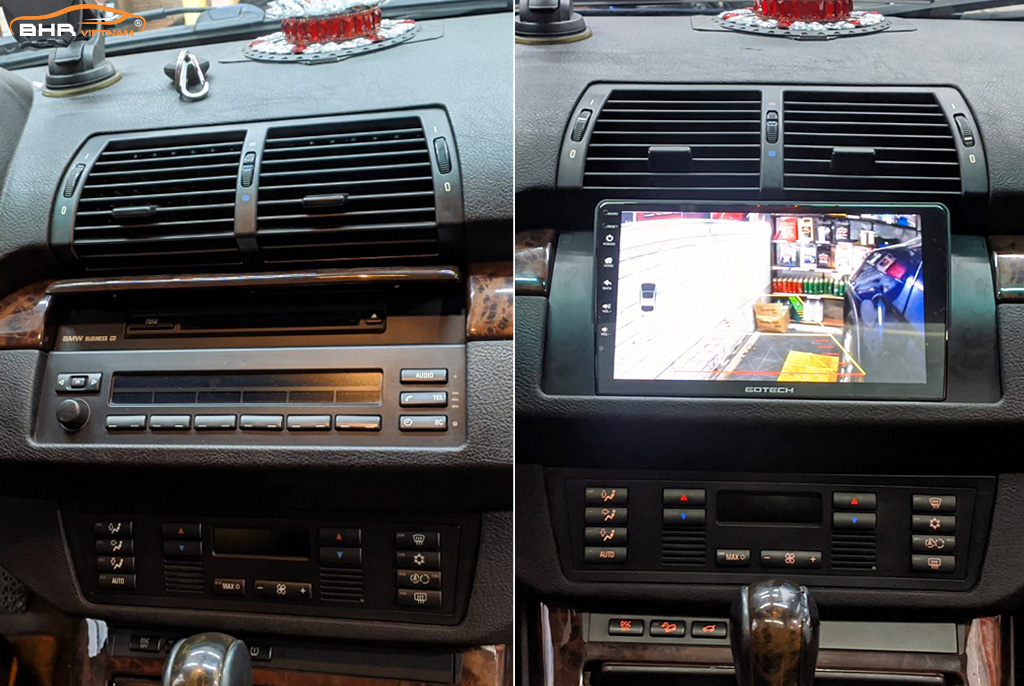 Màn hình DVD Gotech GT8 Max 1999 - 2007 trước và sau khi lắp