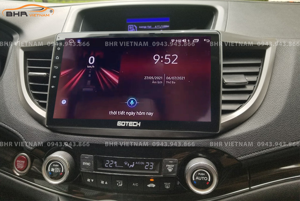 Điều khiển bằng giọng nói thông minh màn hình Gotech GT8 Max Honda CRV 2013 - 2017