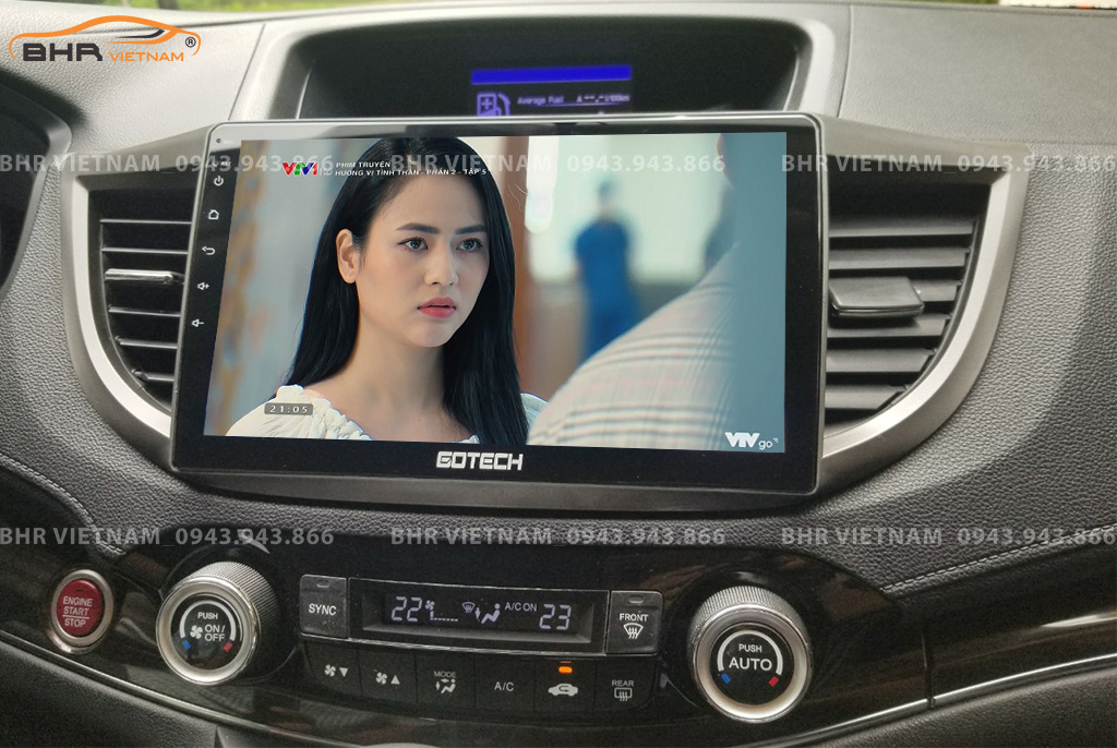 Màn hình Gotech GT8 Max lắp đặt vừa khít cho xe Honda CRV 2013 - 2017