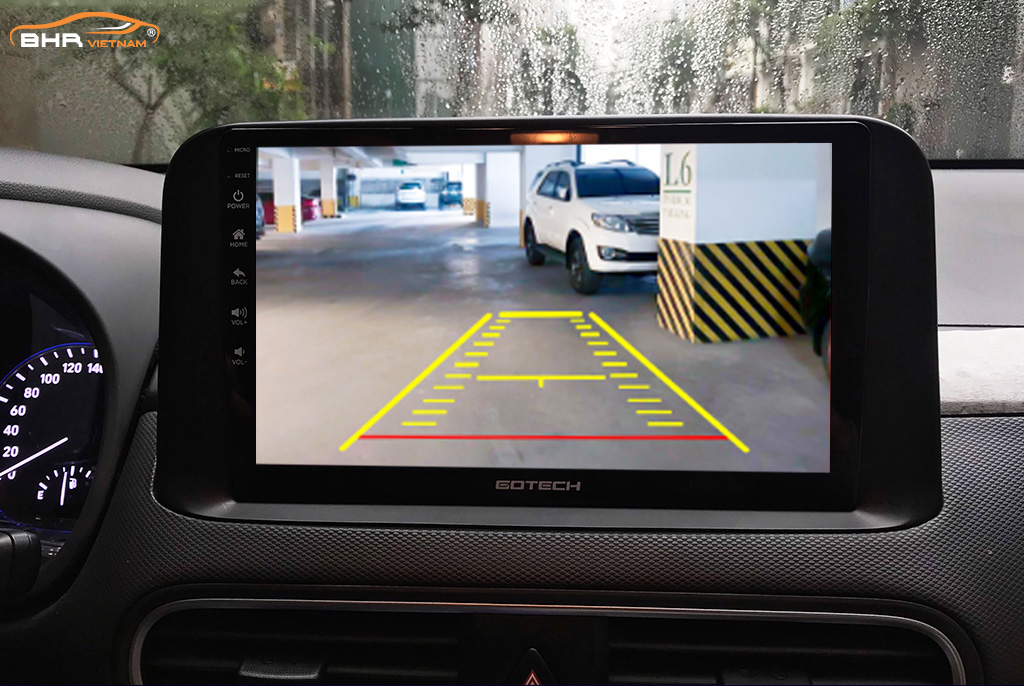Gotech GT8 Max Hyundai Kona 2018-nay tích hợp camera lùi
