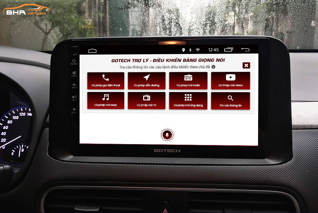 Điều khiển bằng giọng nói thông minh màn hình Gotech GT8 Max Hyundai Kona 2018-nay