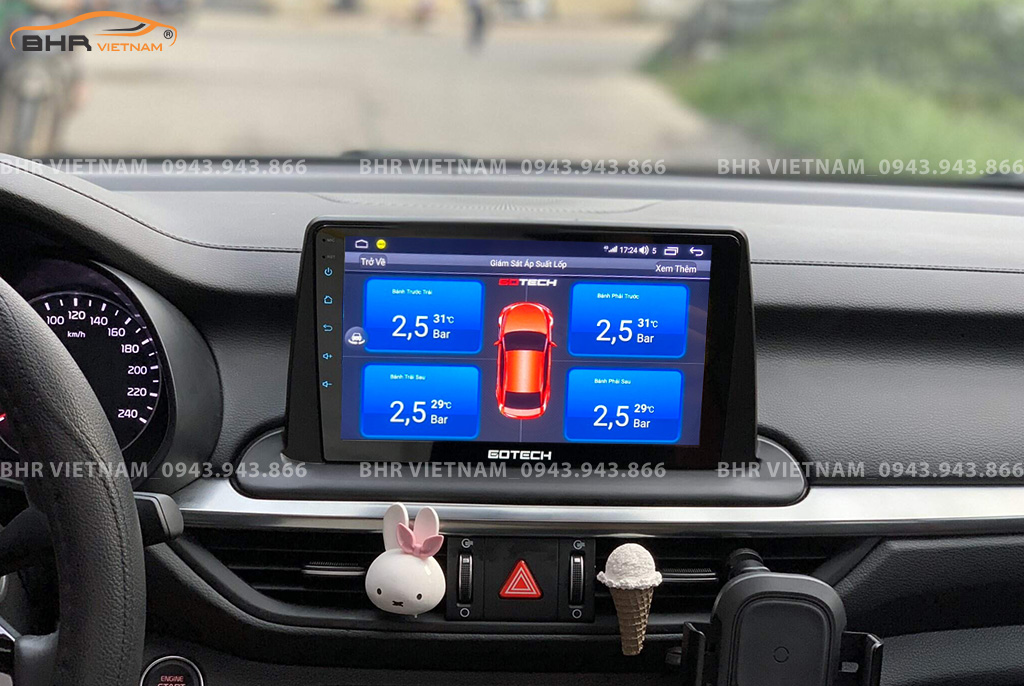 Màn hình DVD Gotech GT8 Max Kia Cerato 2019 - nay tích hợp cảm biến áp suất lốp