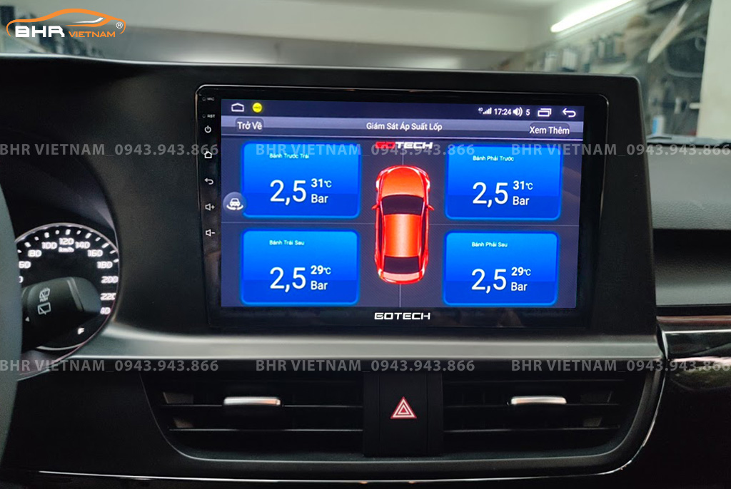 Màn hình DVD Gotech GT8 Max Kia Seltos 2020 - nay tích hợp cảm biến áp suất lốp