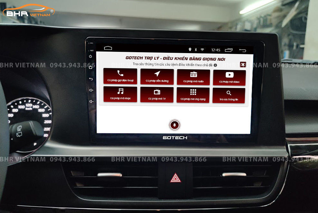 Điều khiển bằng giọng nói thông minh màn hình Gotech GT8 Max Kia Seltos 2020 - nay