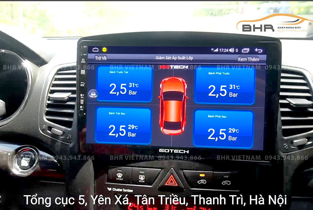  Màn hình DVD Gotech GT8 Max Kia Sorento 2009 - 2013 tích hợp cảm biến áp suất lốp