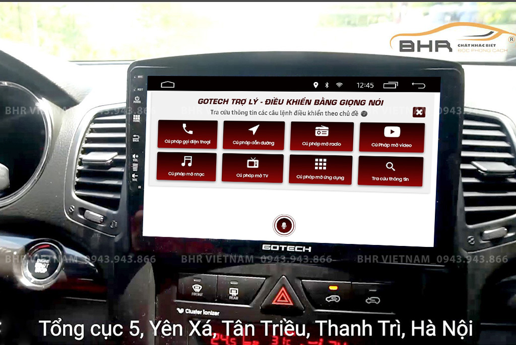 Điều khiển bằng giọng nói thông minh màn hình Gotech GT8 Max Kia Sorento 2009 - 2013