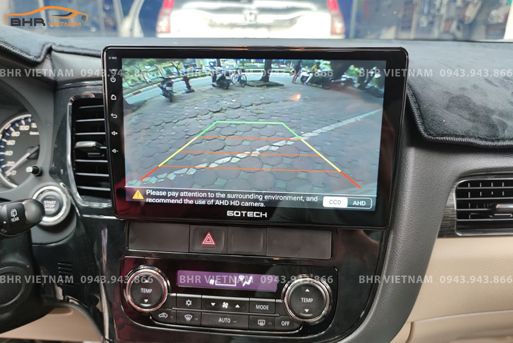  Màn hình DVD Gotech GT8 Max Mitsubishi Outlander 2016 - 2019 tích hợp camera lùi