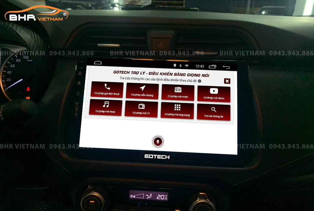 Điều khiển bằng giọng nói thông minh màn hình Gotech GT8 Max Nissan Almera 2021