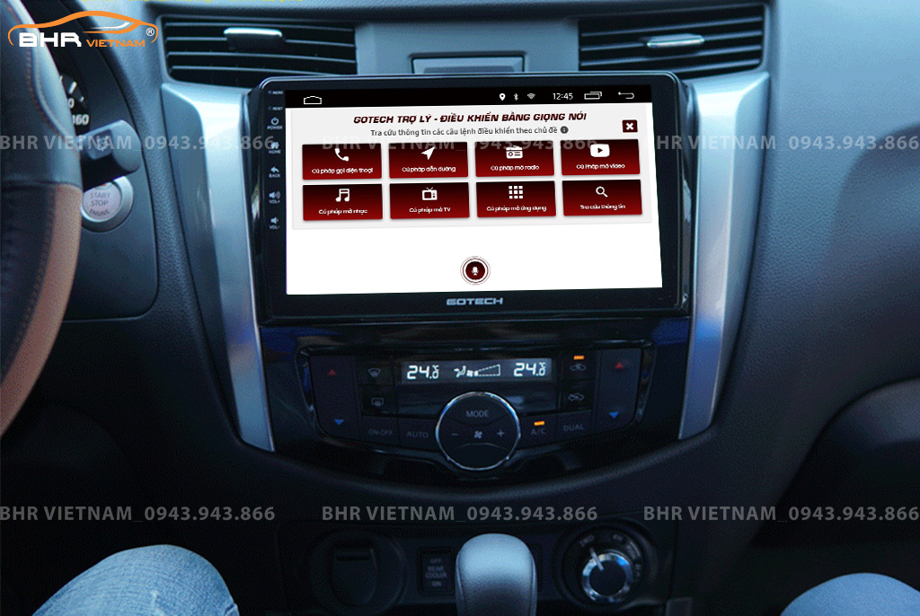 Điều khiển bằng giọng nói thông minh màn hình Gotech GT8 Max Nissan Navara 2016 - 2020