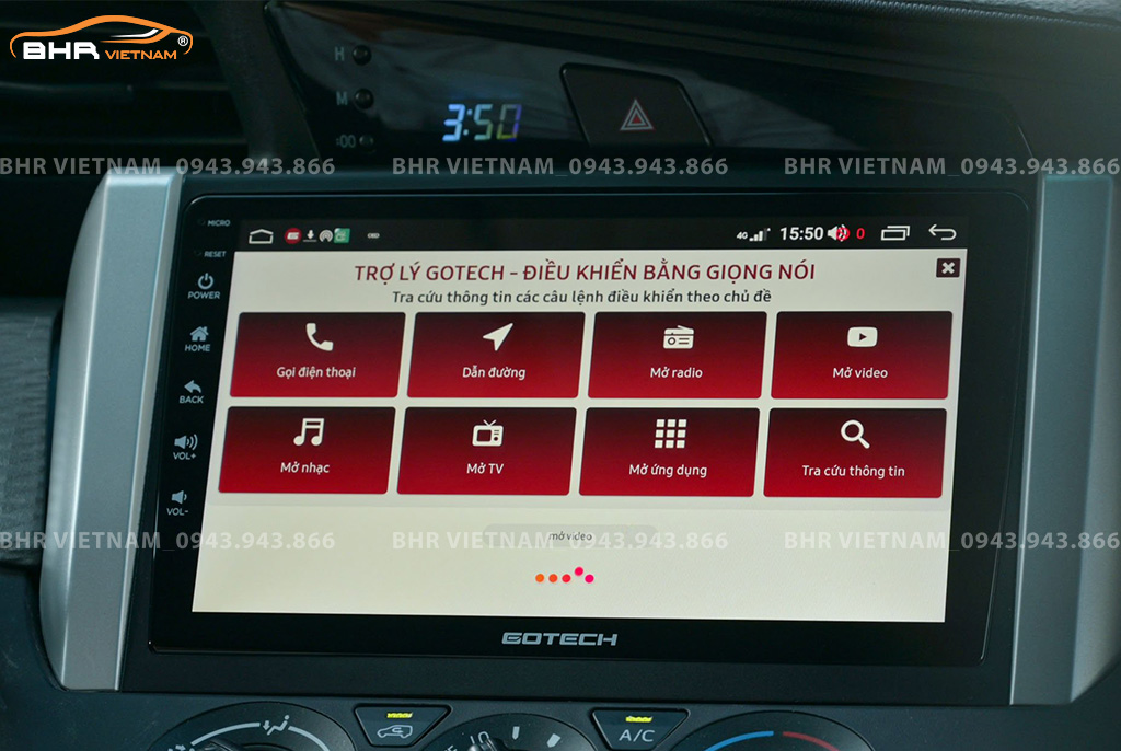 Điều khiển bằng giọng nói thông minh màn hình Gotech GT8 Max Toyota Innova 2016 - nay