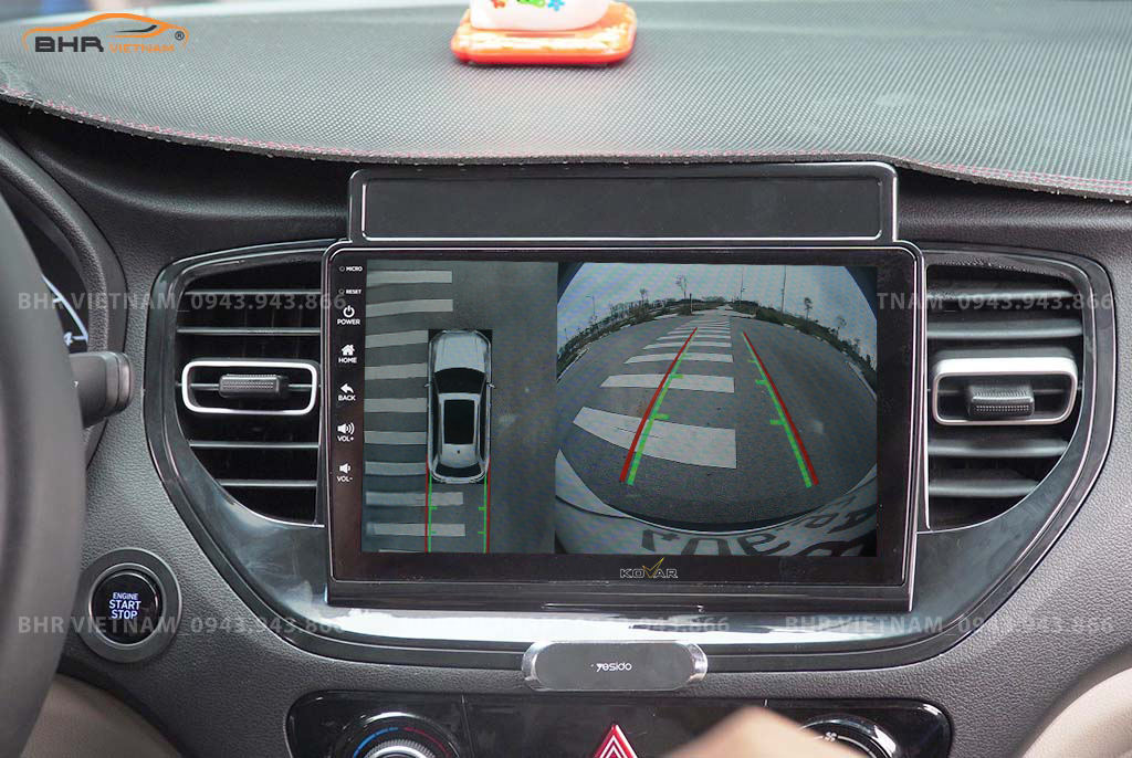 Hình ảnh quan sát từ camera sau Kovar Plus 360 Hyundai Accent 2021 - nay