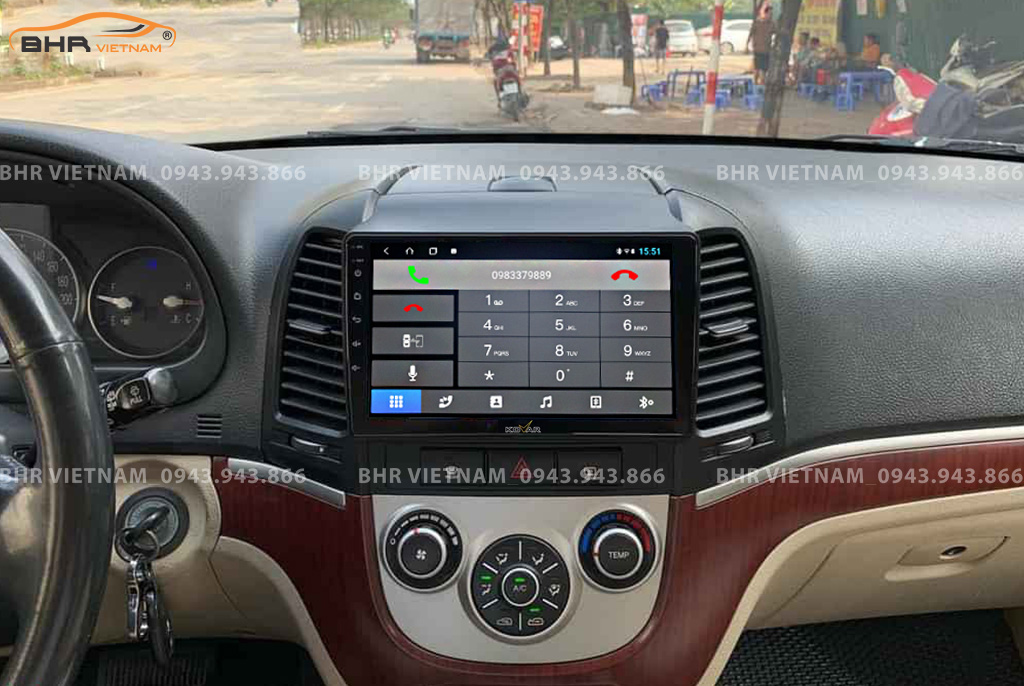 Kết nối điện thoại trên màn hình Kovar Plus 360 Hyundai Santafe 2006 - 2011
