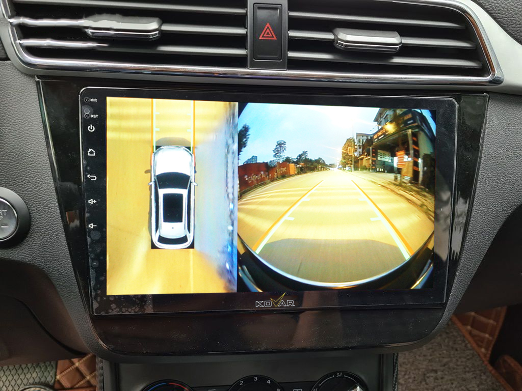 Hình ảnh quan sát camera trước màn hình DVD Kovar Plus 360 MG ZS 2018 - nay