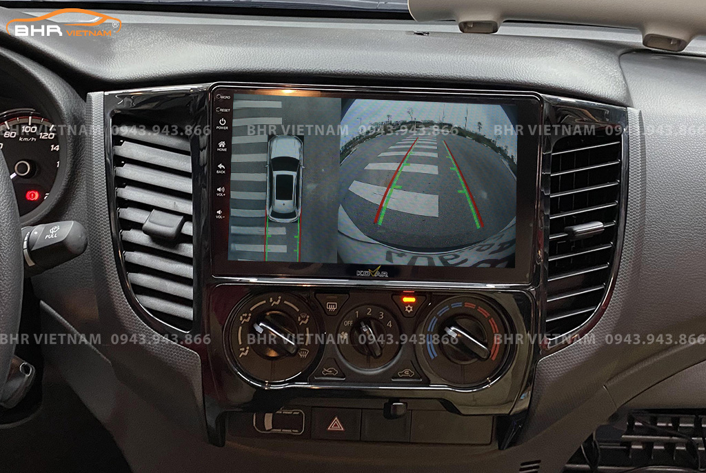 Hình ảnh quan sát từ camera sau Kovar Plus 360 Mitsubishi Triton 2020 - nay