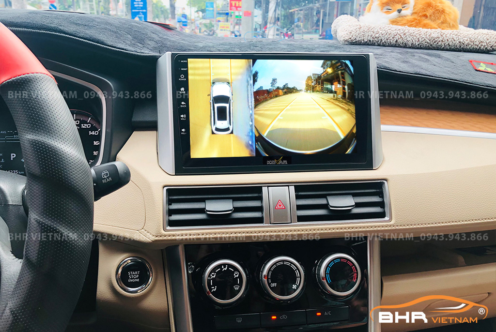 Hình ảnh quan sát camera trước màn hình DVD Kovar Plus 360 Mitsubishi Xpander 2018 - nay