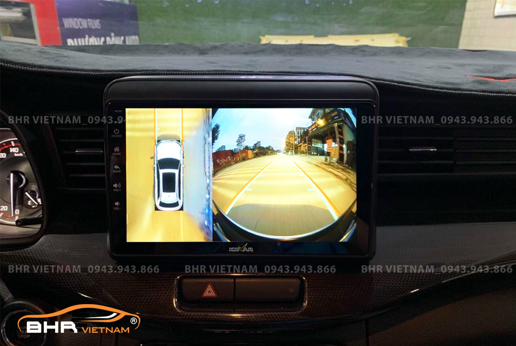 Hình ảnh quan sát camera trước màn hình DVD Kovar Plus 360 Suzuki Ertiga 2020 - nay