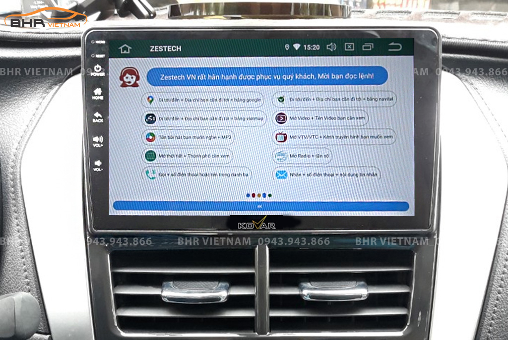 Điều khiển bằng giọng nói thông minh màn hình Kovar Plus 360 Toyota Vios 2019 - nay