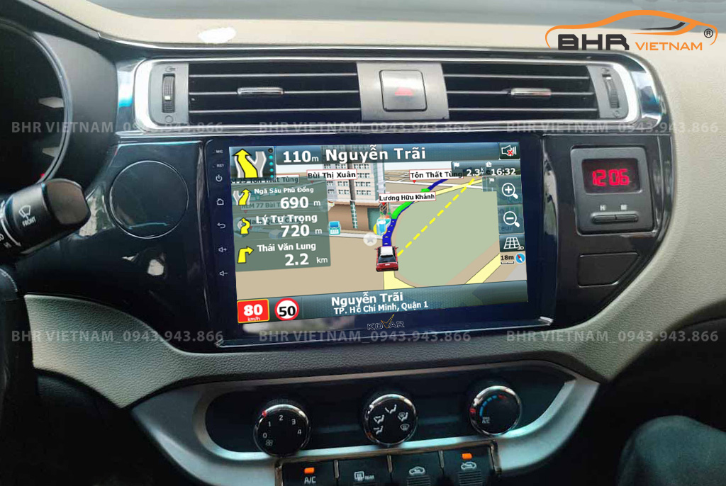 Bản đồ chỉ đường thông minh: Vietmap, Navitel, Googlemap trên Kovar T1 Kia Rio 2012 - nay