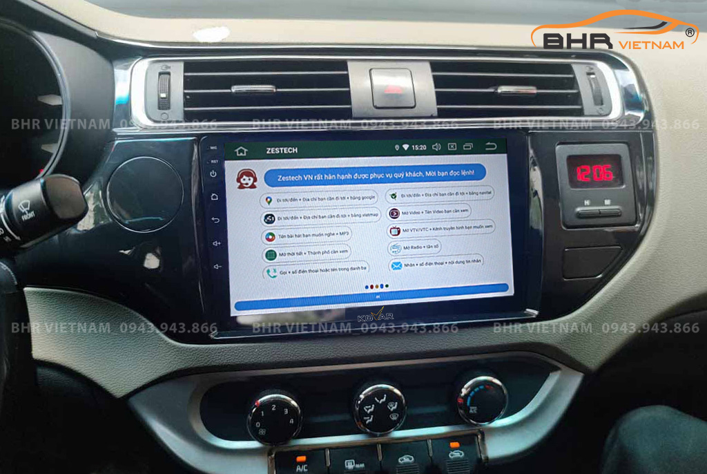 Điều khiển bằng giọng nói thông minh màn hình Kovar T1 Kia Rio 2012 - nay