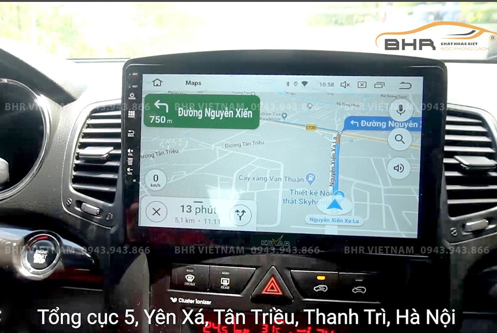 Bản đồ chỉ đường thông minh: Vietmap, Navitel, Googlemap trên Kovar T1 Kia Sorento 2009 - 2013