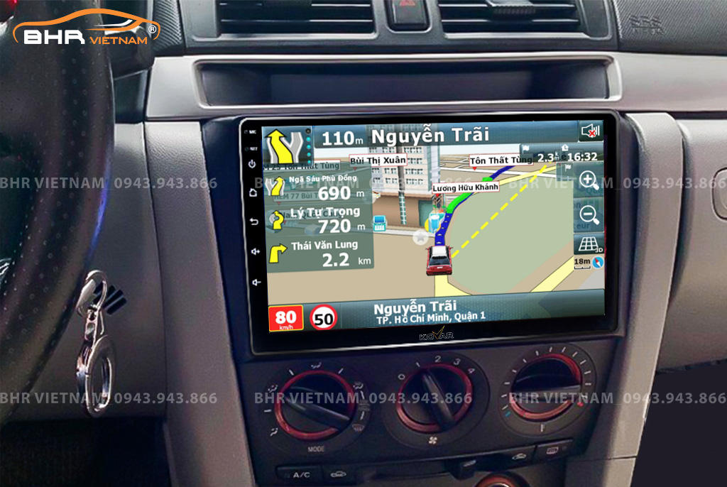 Bản đồ chỉ đường thông minh: Vietmap, Navitel, Googlemap trên Kovar T1 Mazda 3 2003 - 2008