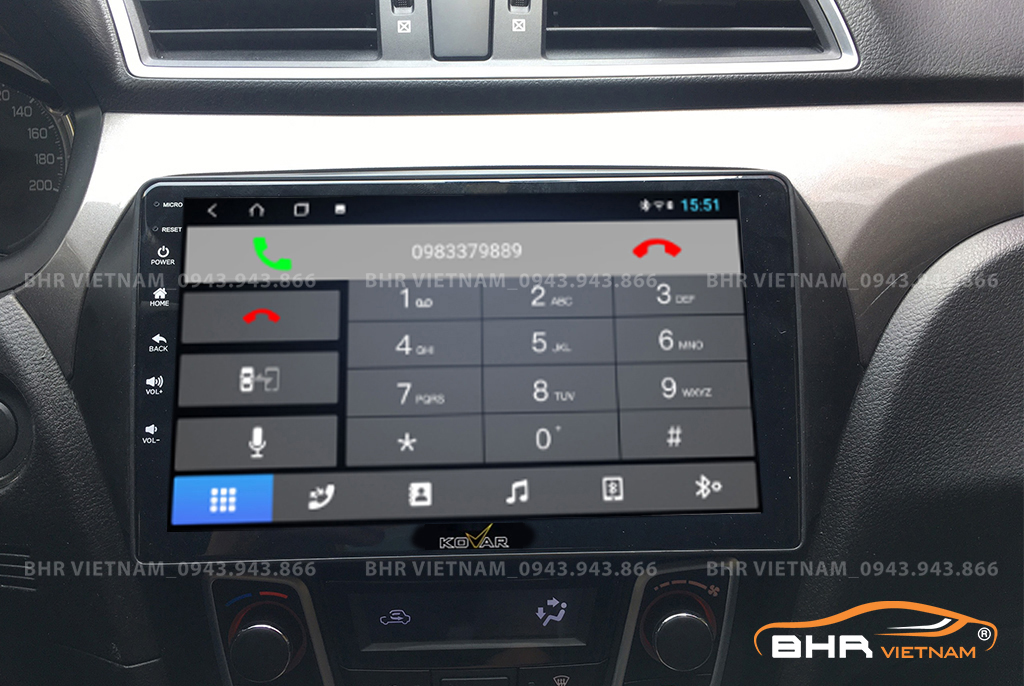  Kết nối điện thoại trên màn hình Kovar T1 Suzuki Ciaz 2016 - nay