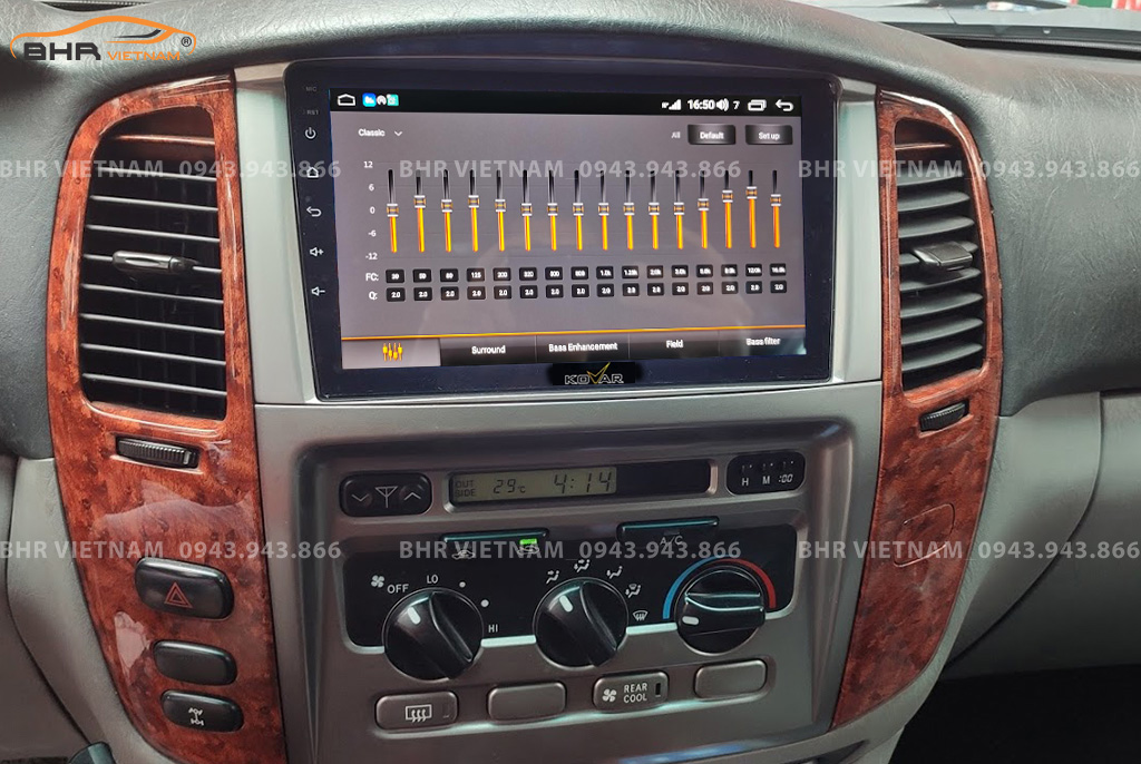 Trải nghiệm âm thanh DSP kênh trên màn hình Kovar T1 Toyota Land Cruiser 1998 - 2007
