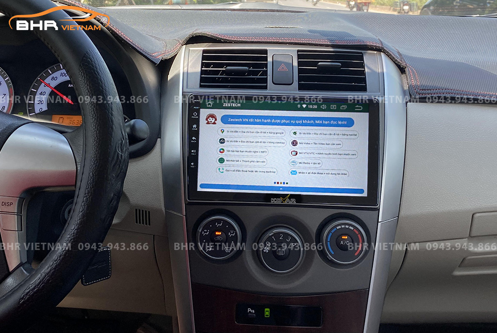 Điều khiển bằng giọng nói thông minh màn hình Kovar T2 Toyota Altis 2008 - 2013