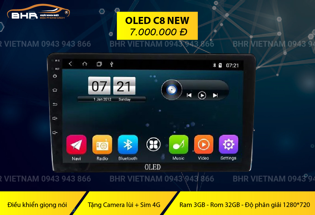 Thông số cấu hình màn DVD Oled C8 New