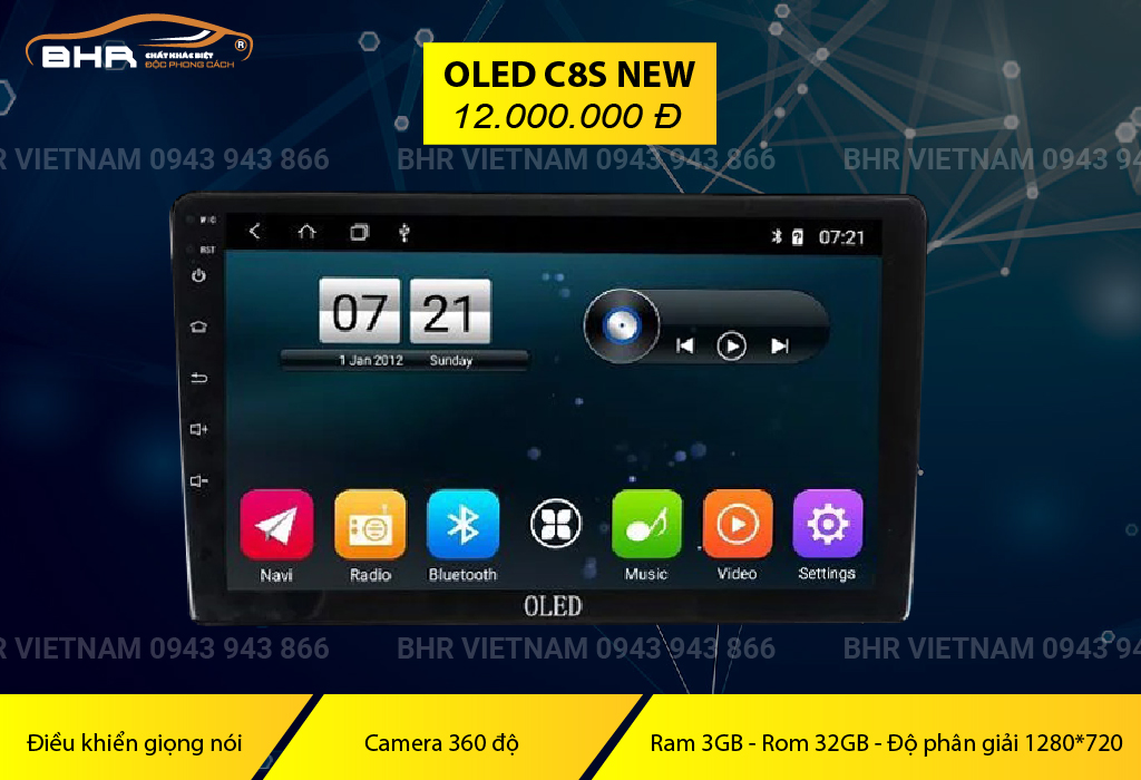 Thông số cấu hình màn DVD Oled C8S New