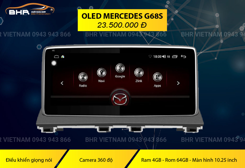 Thông số cấu hình màn DVD Oled Pro G68s Mercedes