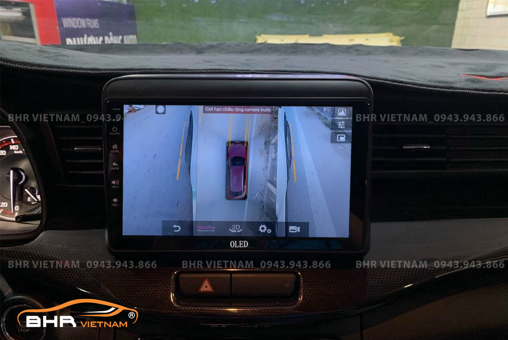 Hình ảnh quan sát từ camera sau trên màn hình DVD Oled C1s Suzuki Ertiga 2020 - nay