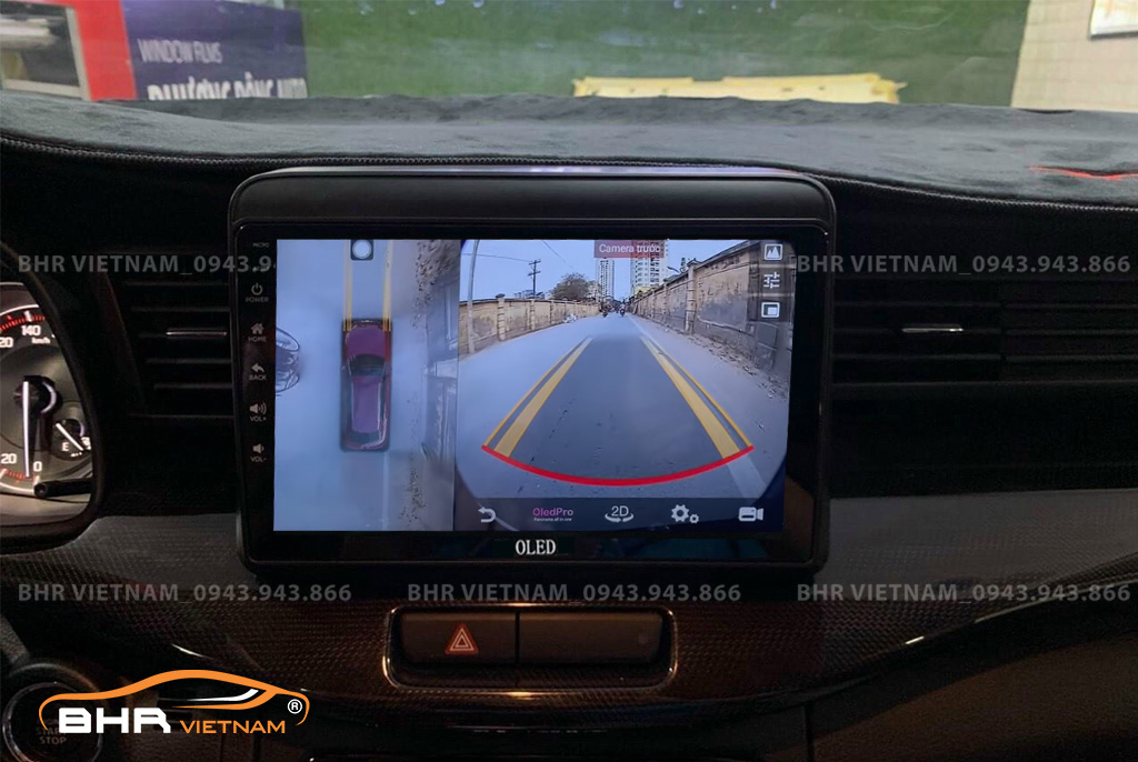 Hình ảnh quan sát camera trước màn hình DVD Oled C1s Suzuki Ertiga 2020 - nay