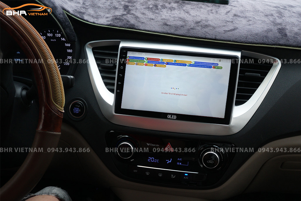 Điều khiển bằng giọng nói thông minh DVD Android Oled Oled C2 New Hyundai Accent 2017 - 2020