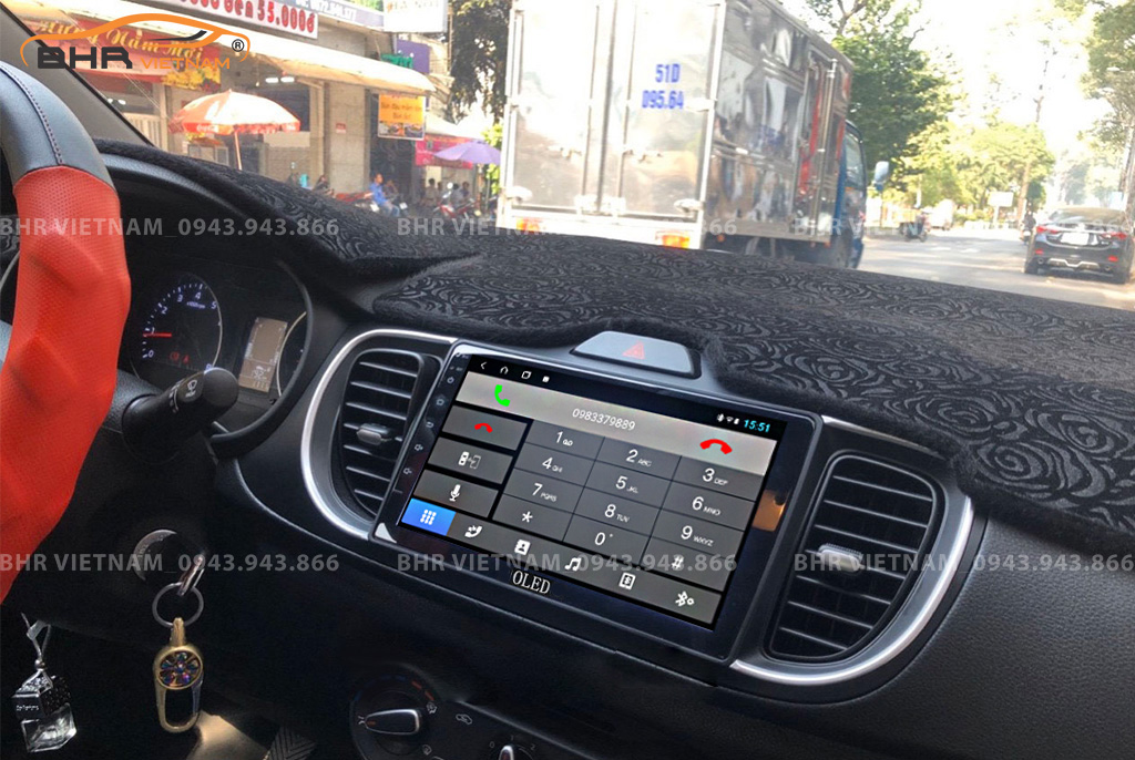 Kết nối điện thoại trên màn hình DVD Android Oled C2 New Kia Morning 2011 - 2020