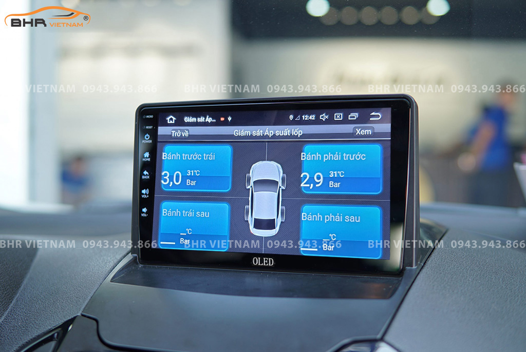 Hình ảnh quan sát cảm biến áp suất lốp Oled C8S Ford Ecosport 2013 - nay