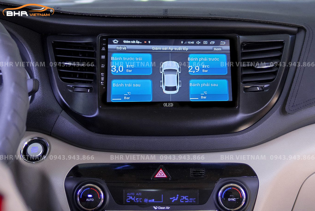 Hình ảnh quan sát cảm biến áp suất lốp Oled C8S Hyundai Tucson 2015 - 2018
