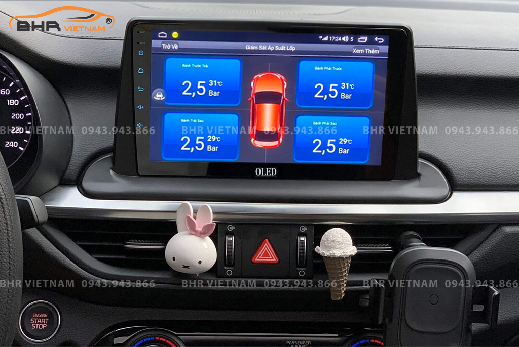 Hình ảnh quan sát cảm biến áp suất lốp Oled C8S Kia Cerato 2019 - nay