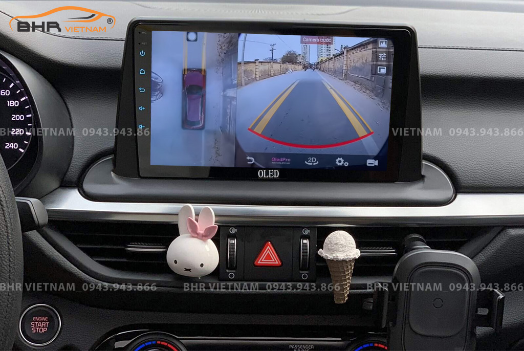 Hình ảnh quan sát camera trước màn hình DVD Oled C8S Kia Cerato 2019 - nay