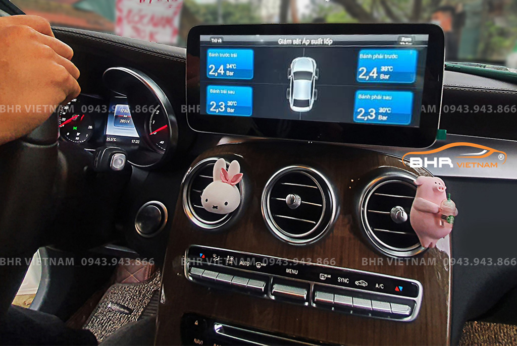 Hình ảnh quan sát cảm biến áp suất lốp Oled Pro G68s Mercedes GLC 2015 - nay
