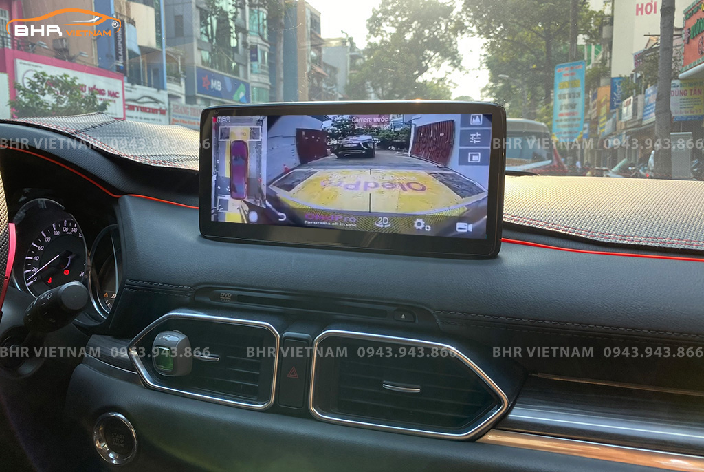 Hình ảnh quan sát camera trước màn hình DVD Oled Pro S90s Mazda CX5 2017 - nay