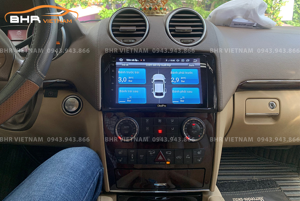 Hình ảnh quan sát cảm biến áp suất lốp Oled Pro X5S Mercedes GL 2006 - 2013