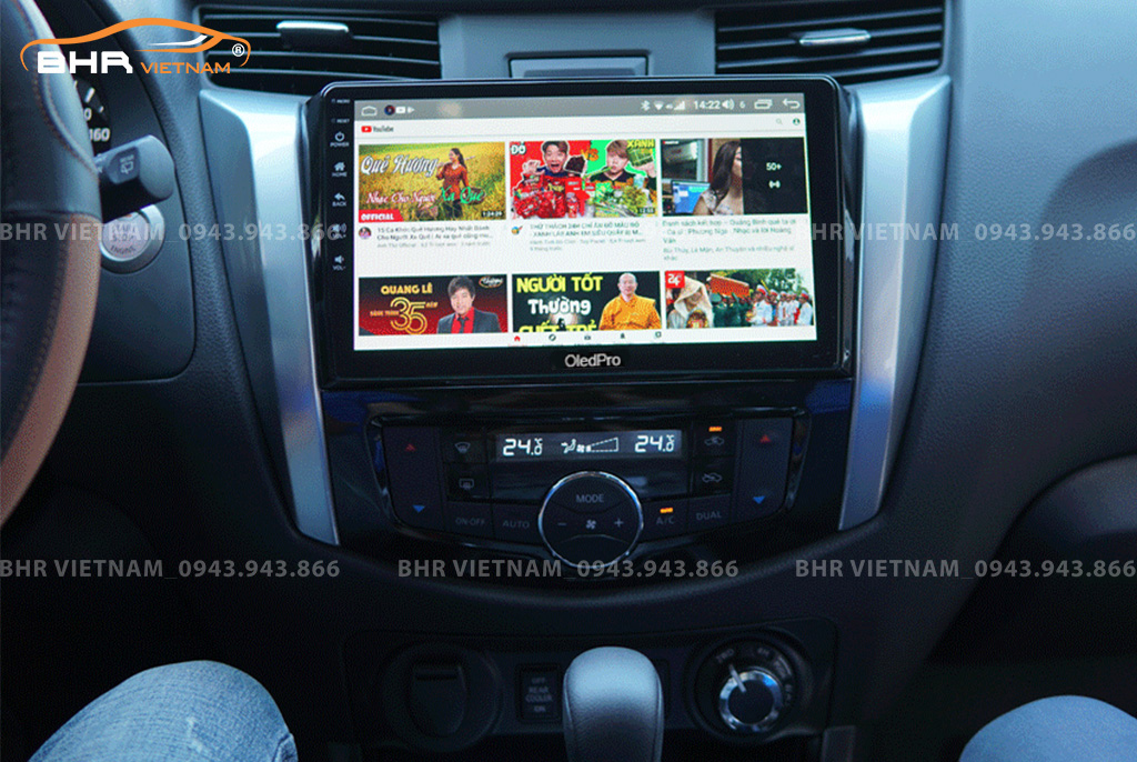 Giải trí Youtube, xem phim sống động trên màn hình DVD Oled Pro X5S Nissan Navara 2021 - nay