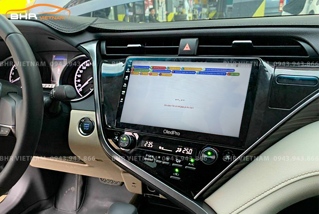 Hình ảnh quan sát cảm biến áp suất lốp Oled Pro X8S Toyota Camry 2019 - nay