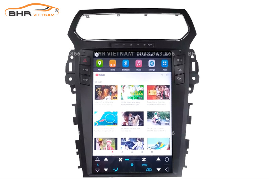 Giải trí Youtube, xem phim sống động trên màn hình DVD Tesla Ford Explorer 2016 - nay