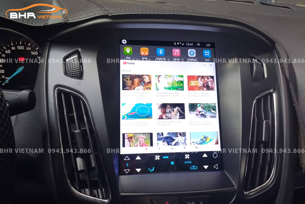 Giải trí Youtube, xem phim sống động trên màn hình DVD Tesla Ford Focus 2013 - nay
