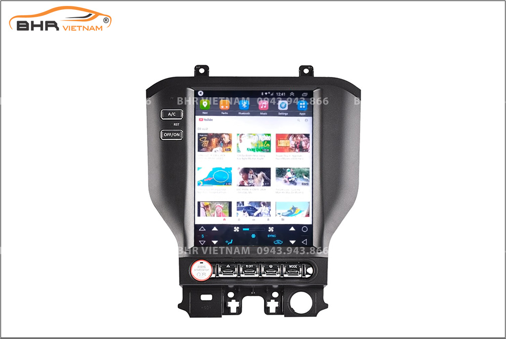 Giải trí Youtube, xem phim sống động trên màn hình DVD Tesla Ford Mustang 2015 - nay